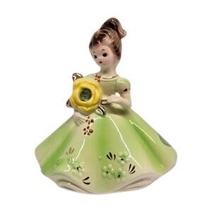 Josef Originals birthday figurine angel, August Birthstone, vintage MIJ